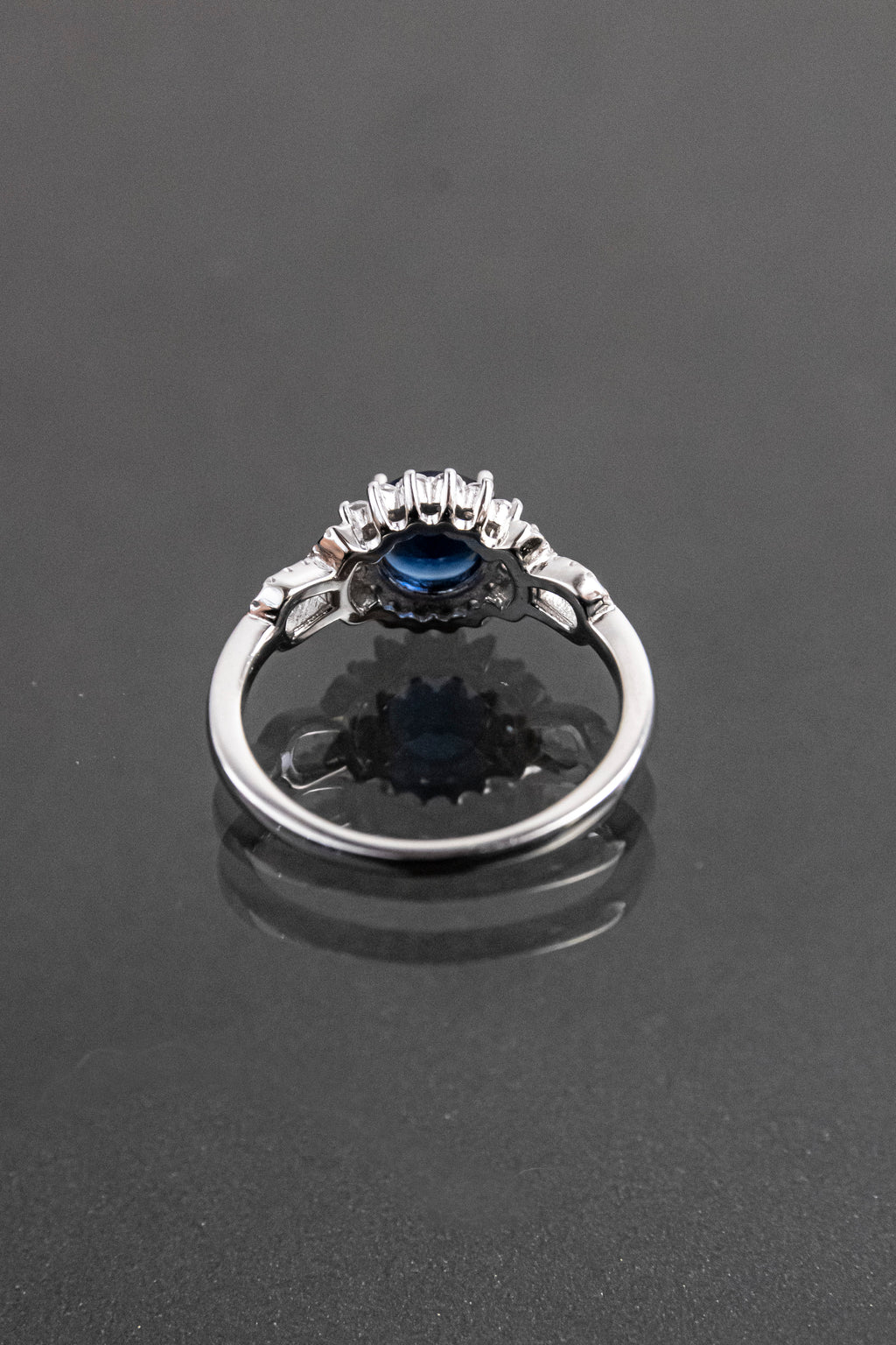 Anillo De Plata Turca Con Piedra Natural Azul Zafiro De Laboratorio