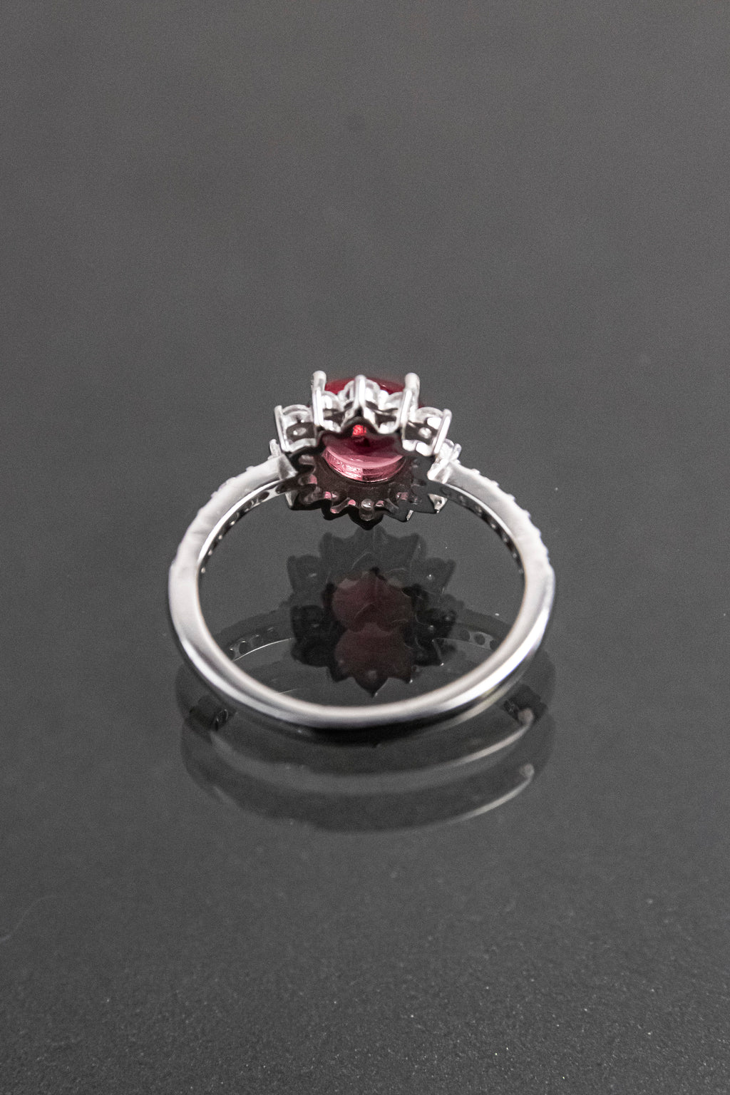 Anillo De Plata Turca Con Piedra Natural Roja De Laboratorio