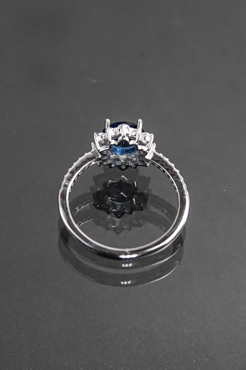 Anillo De Plata Turca Con Piedra Natural Azul Zafiro De Laboratorio