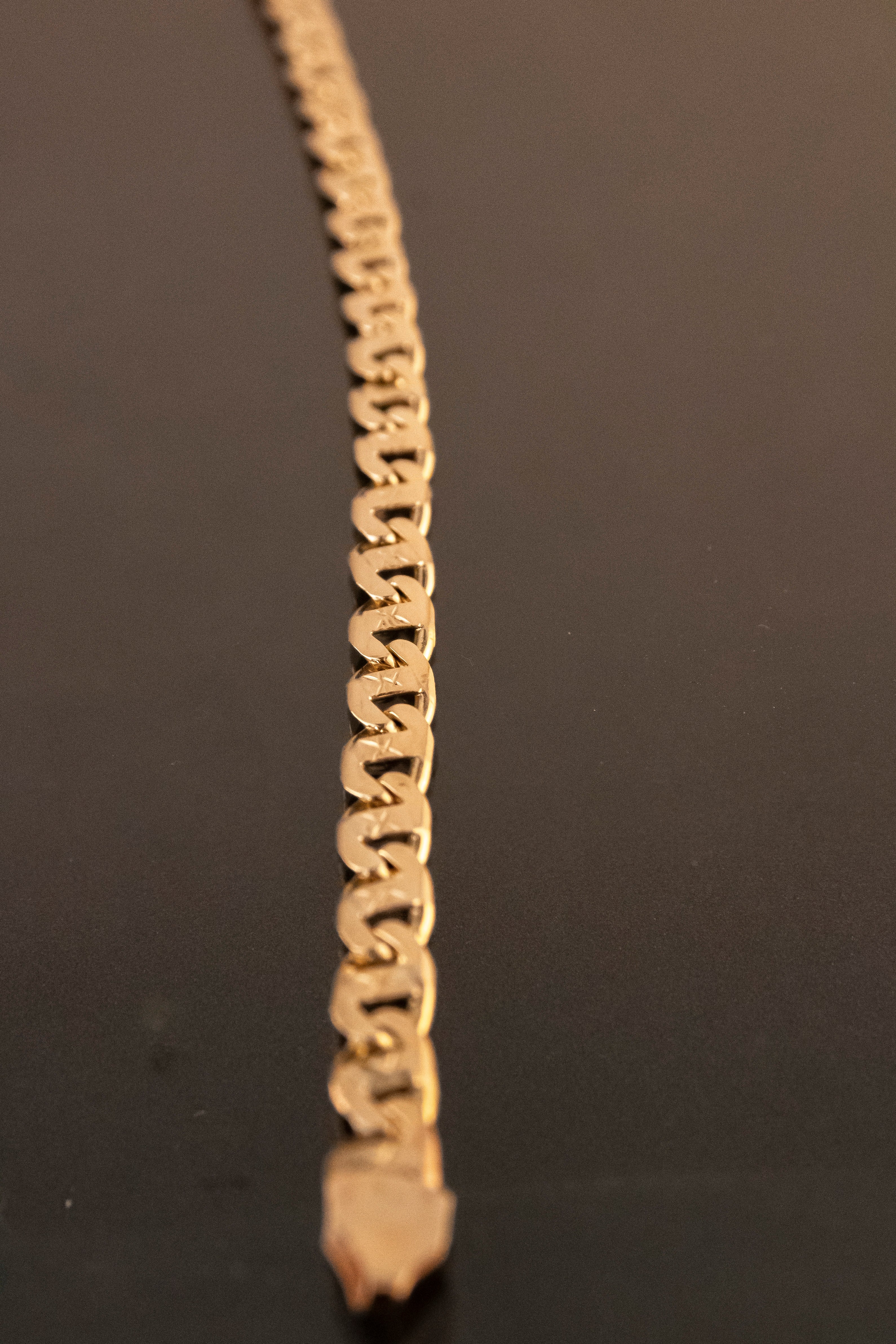 Pulso de Oro, eslabón Gucci 14k, Broches De 18k