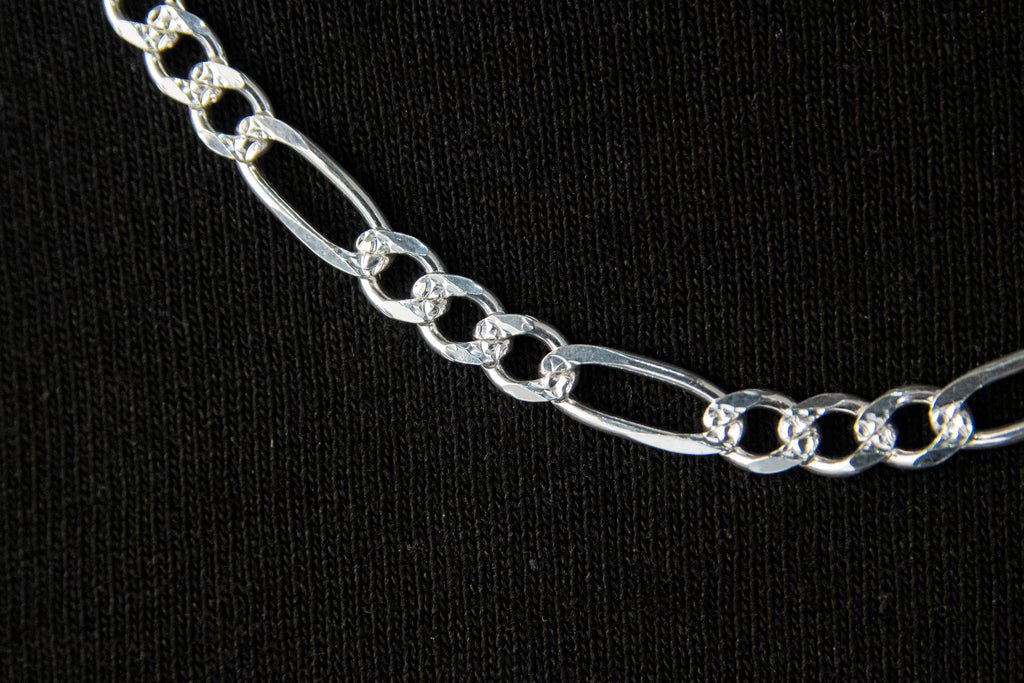 Cadena de Plata Esterlina, eslabón Cartier 5mm x 60cm