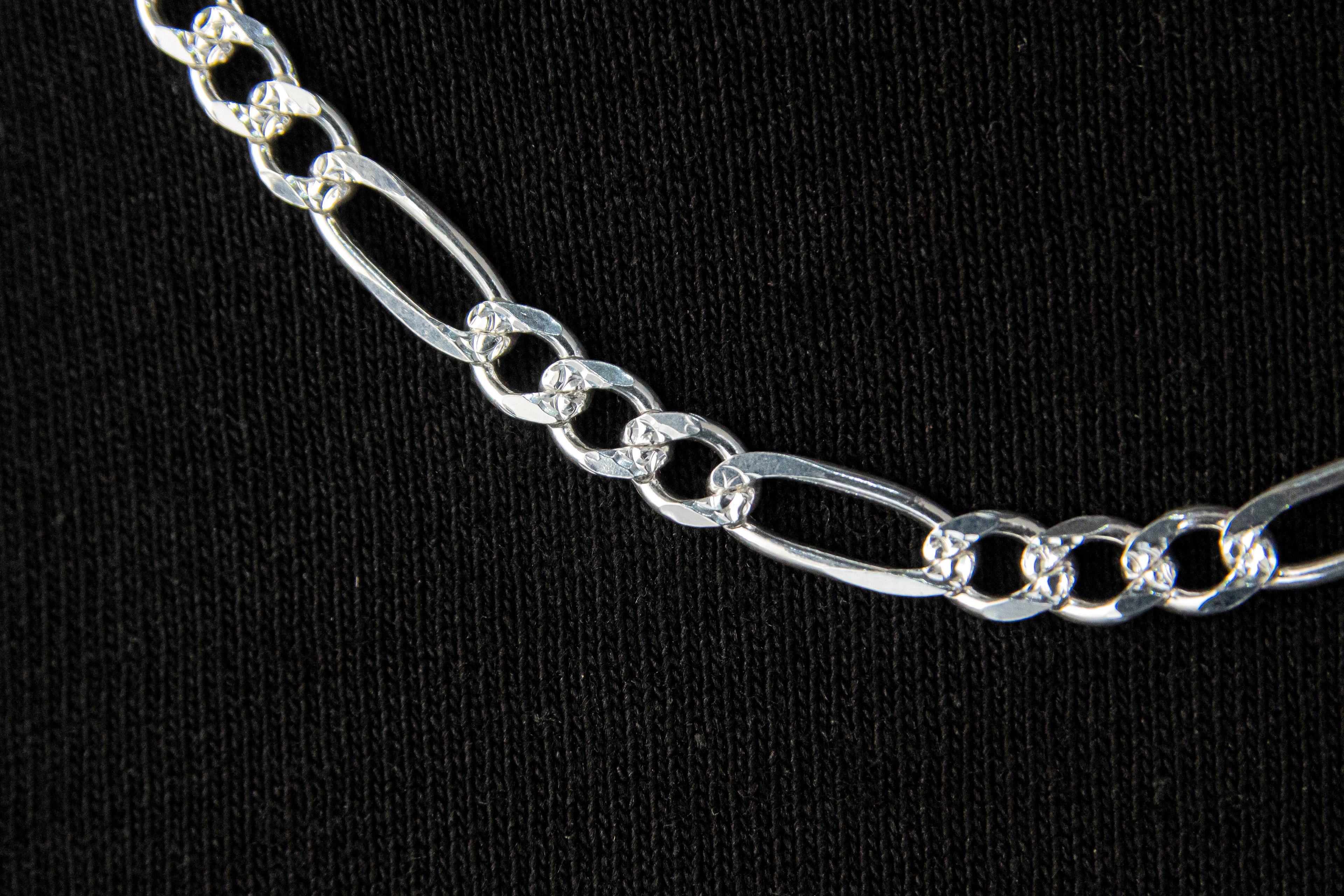 Cadena de Plata Esterlina, eslabón Cartier 5mm x 50cm