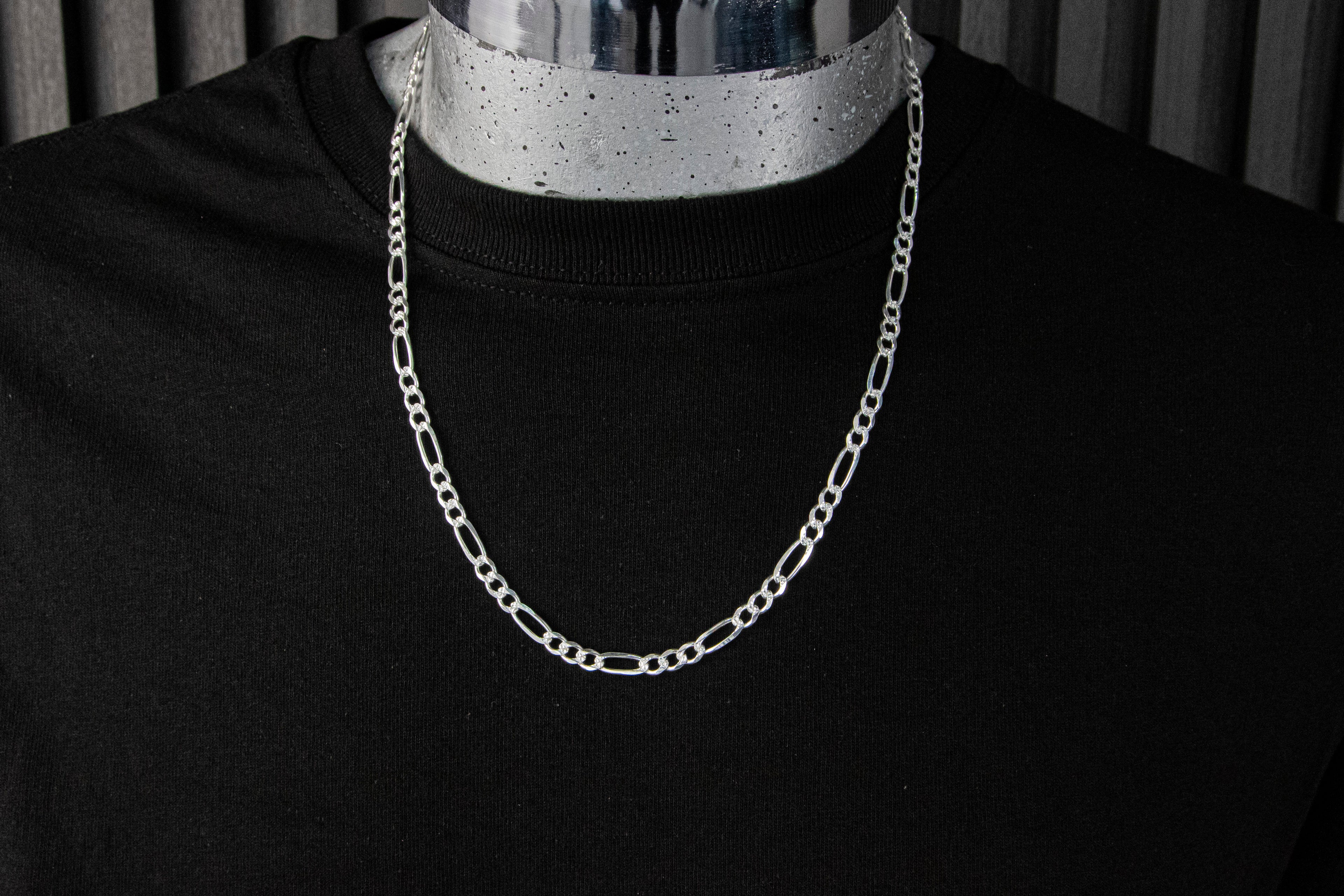 Cadena de Plata Esterlina eslabón Cartier 6.7mm x 70 cm