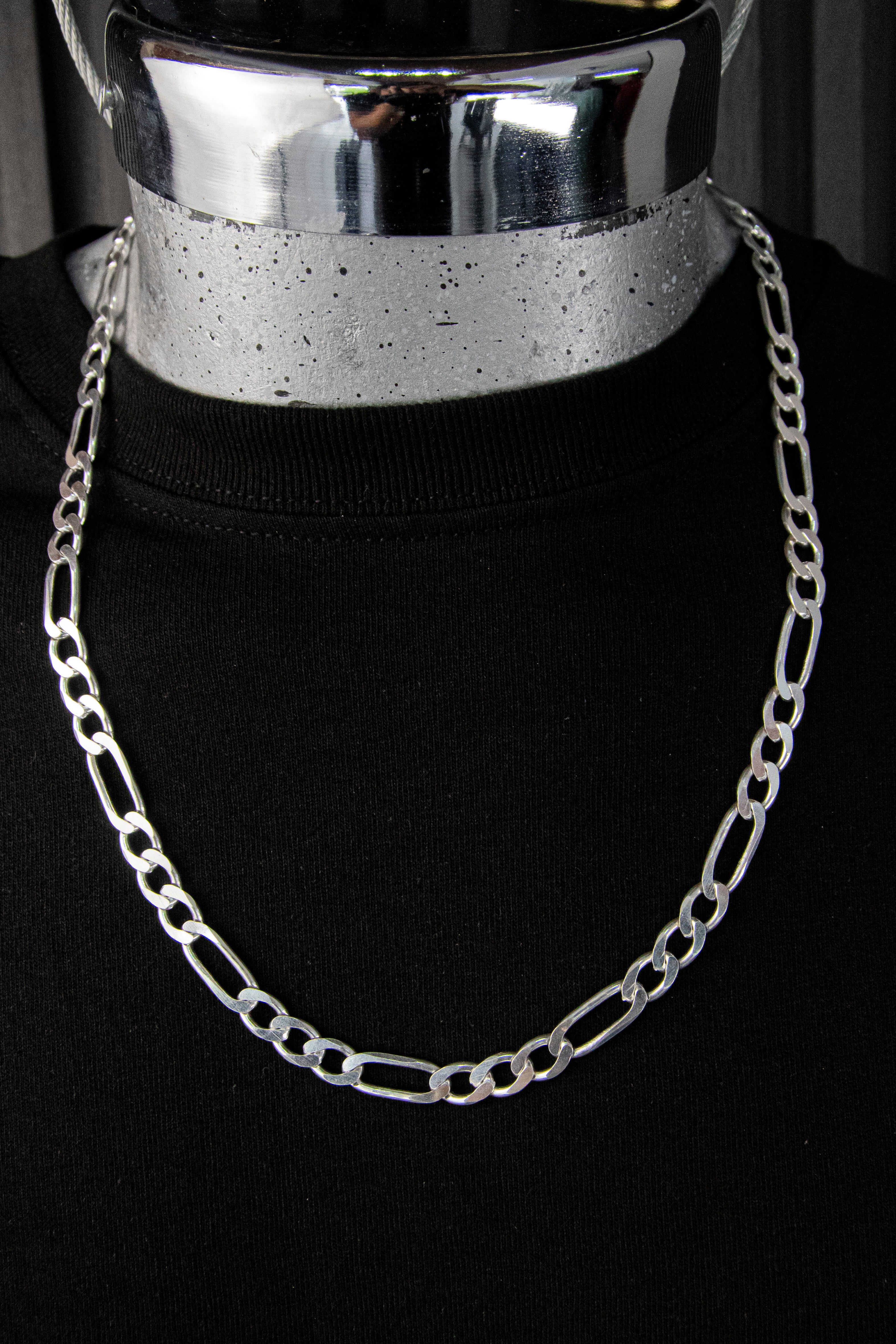 Cadena de Plata Esterlina Cartier Clásica de 7.5mm X 60 Cm