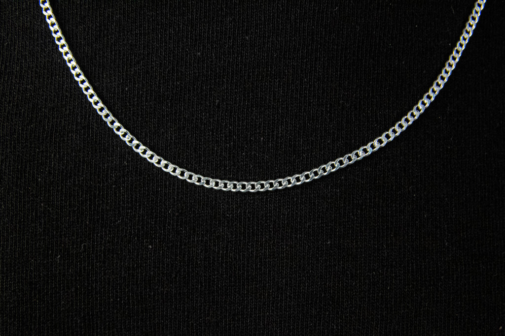 Cadena de Plata Esterlina eslabón Barbado 2.3mm X 55cm