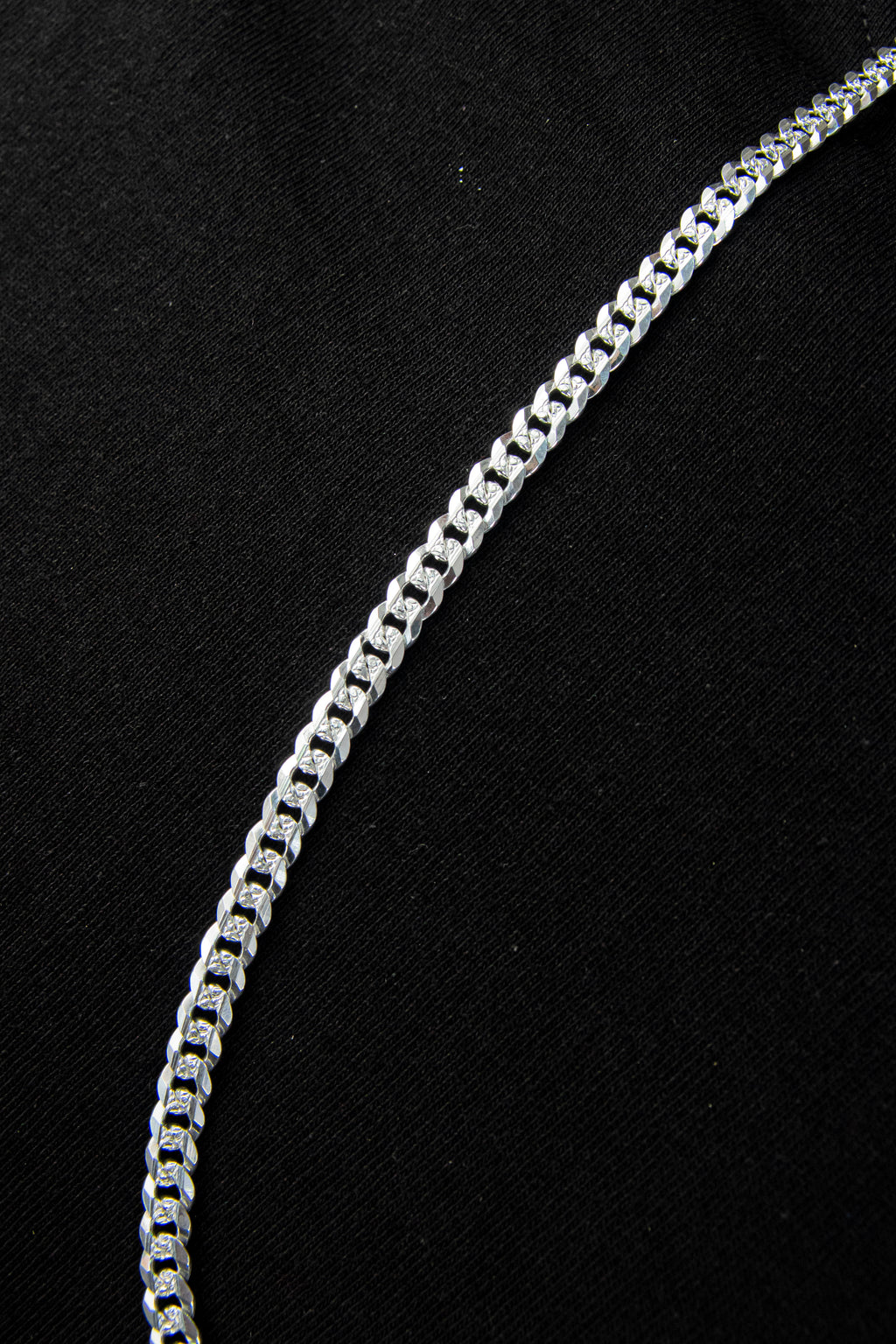 Cadena plata Esterlina Eslabón Cubano 6mm x 70cm