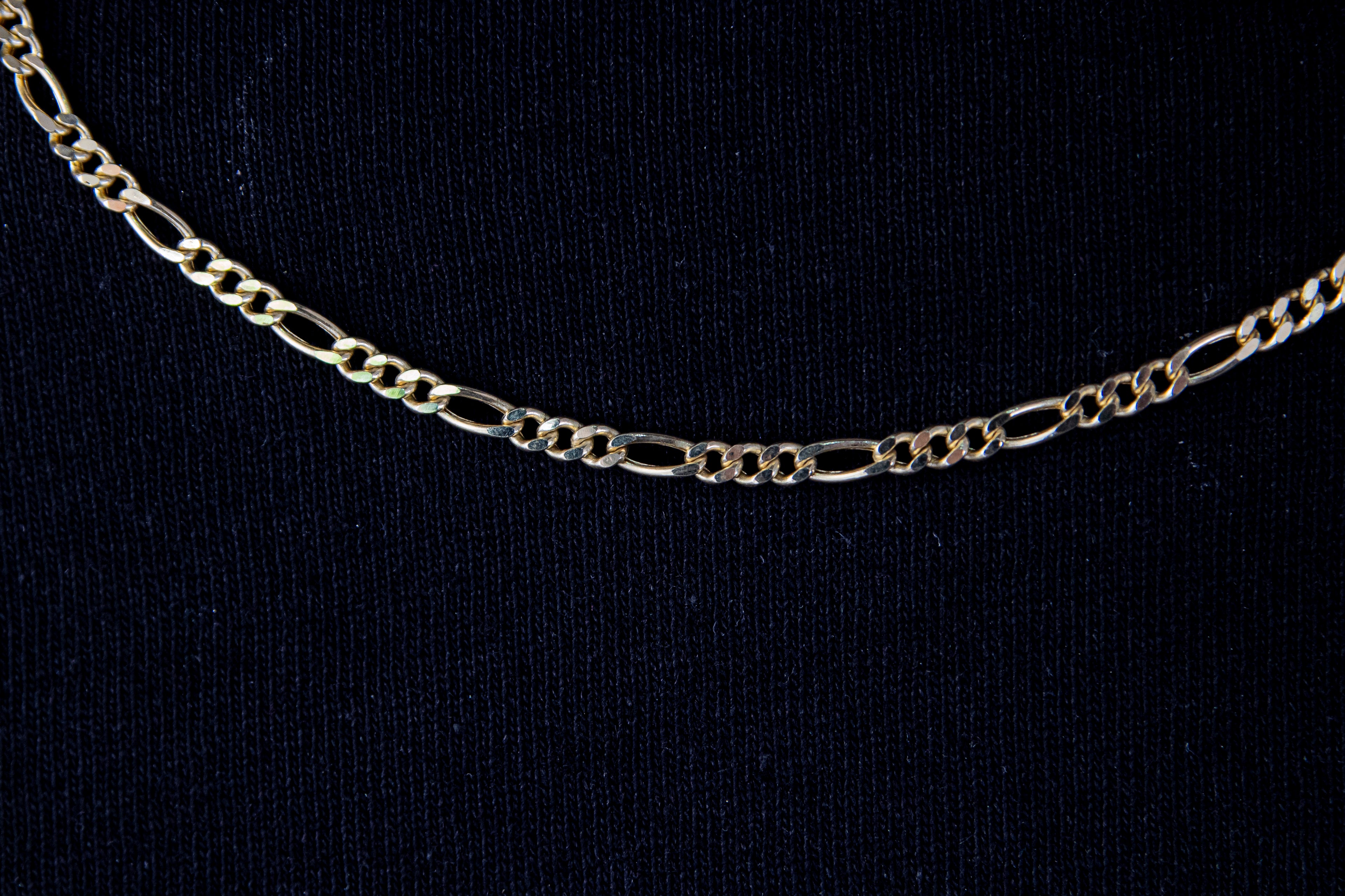 Cadena eslabón Cartier, 4mm, Oro 14k
