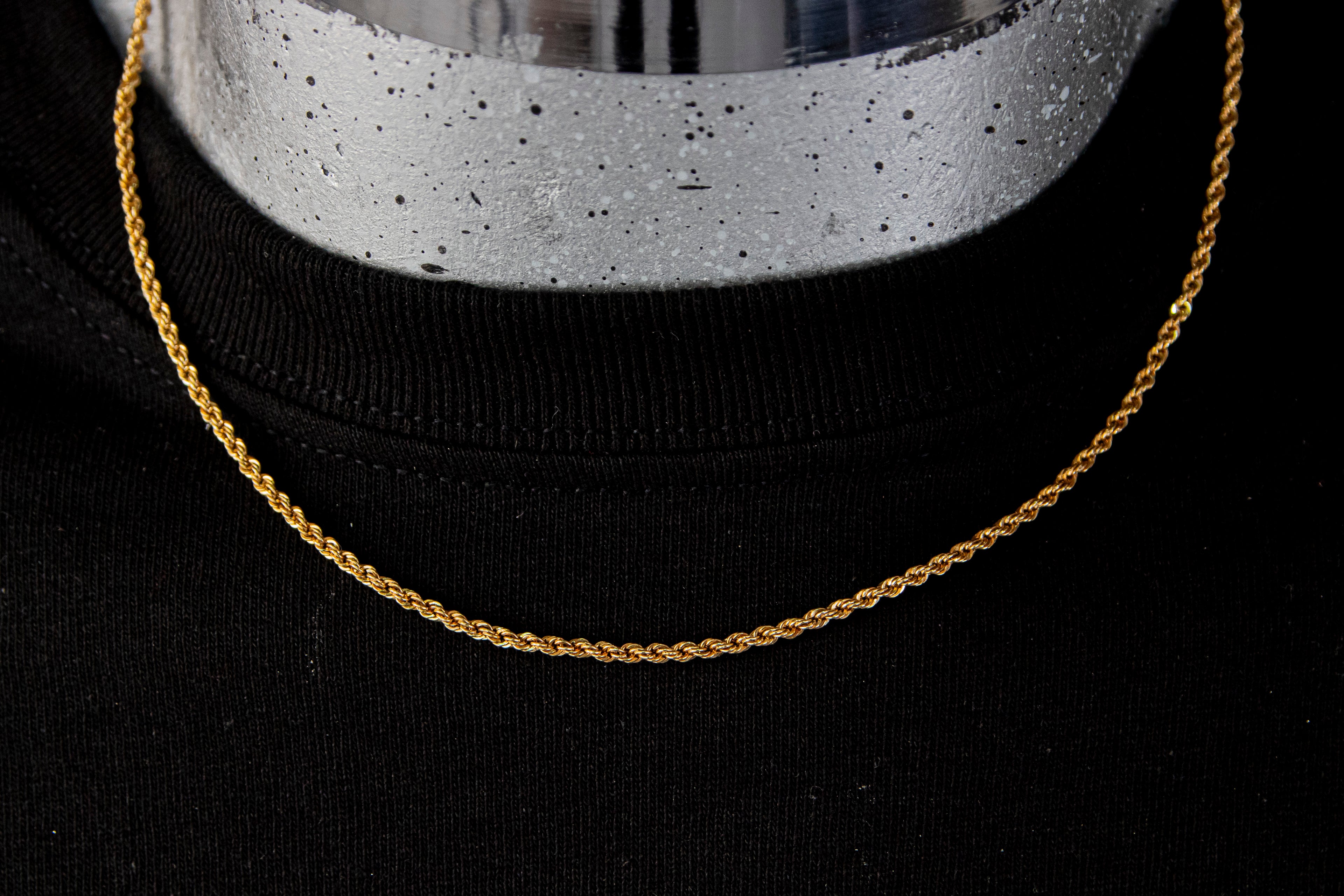 Cadena Torzal, 55cm, Oro 14k