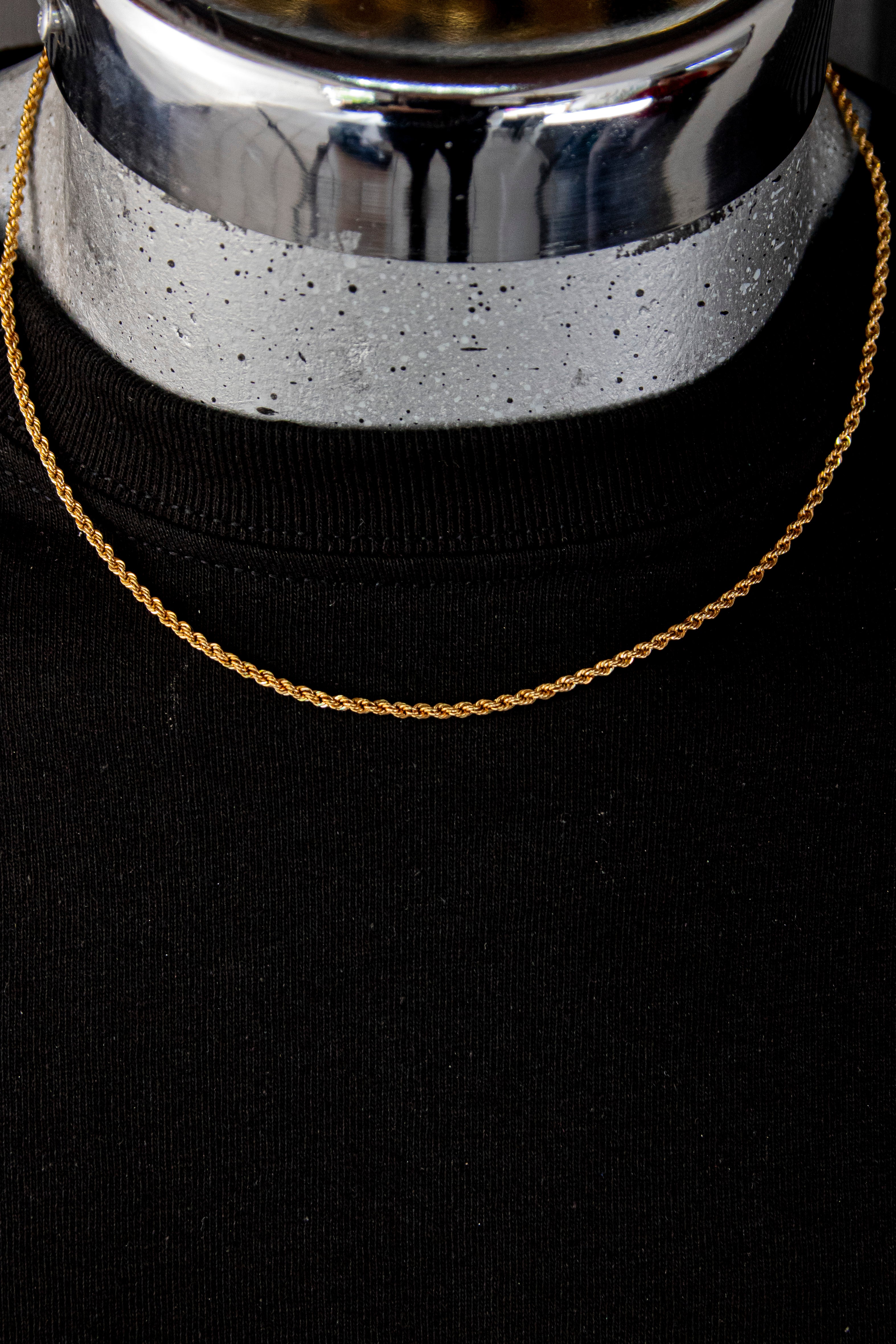 Cadena Torzal, 55cm, Oro 14k