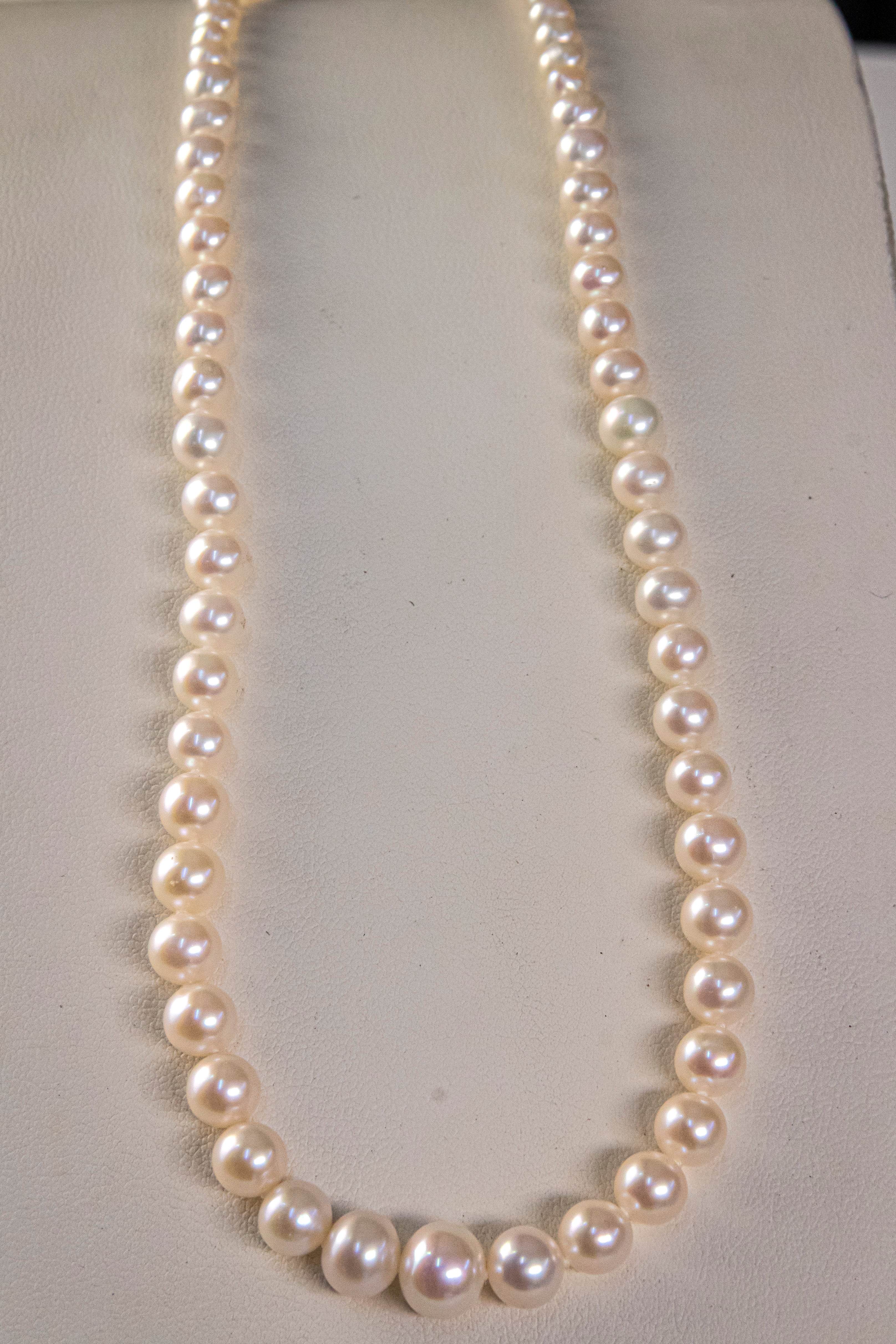 Collar Desnivel Perlas Cultivadas Oro 14k