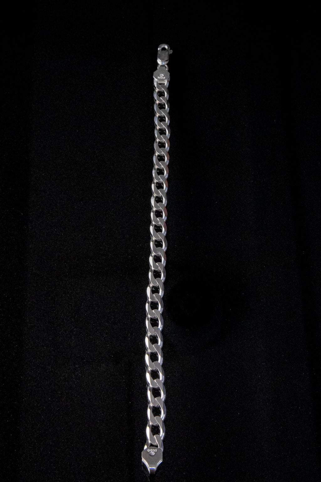 Pulso de Plata Esterlina, eslabón Barbado 6.6mm x 20cm