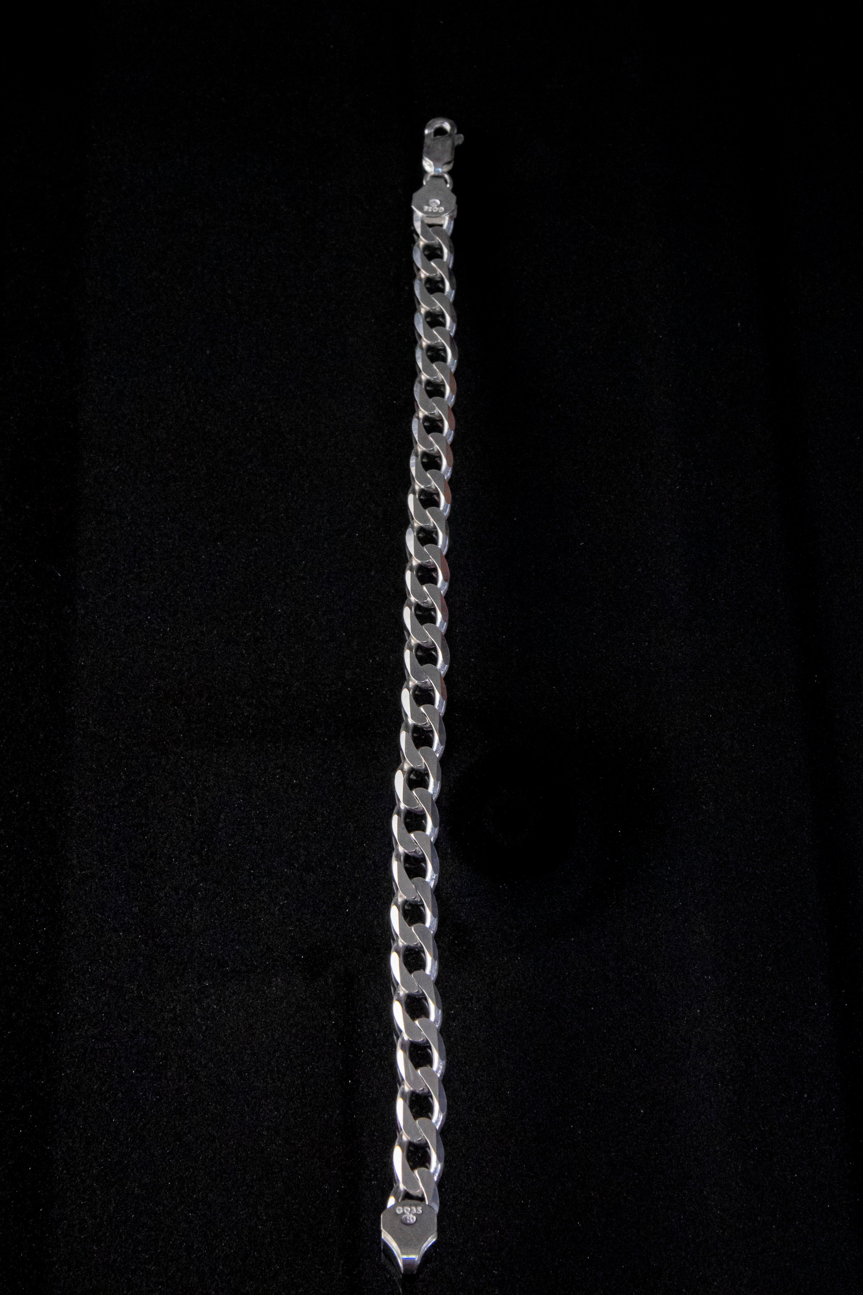 Pulso de Plata Esterlina, eslabón Barbado 6.6mm x 20cm