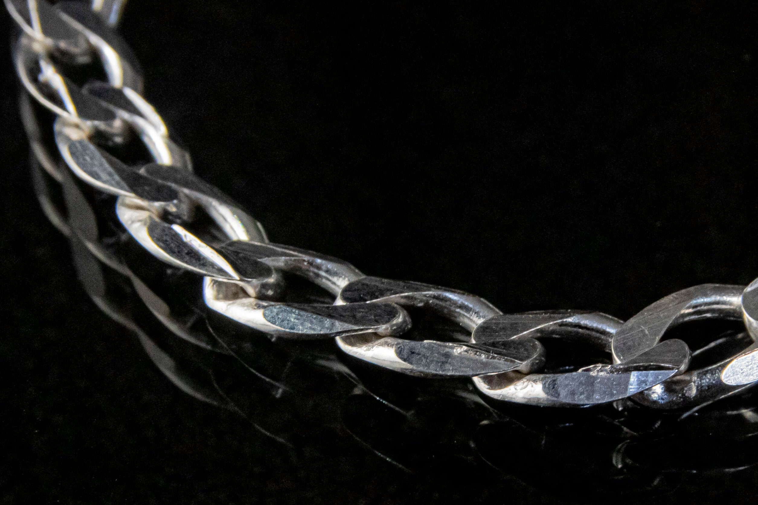 Pulso de Plata Esterlina, eslabón Barbado 6.6mm x 20cm