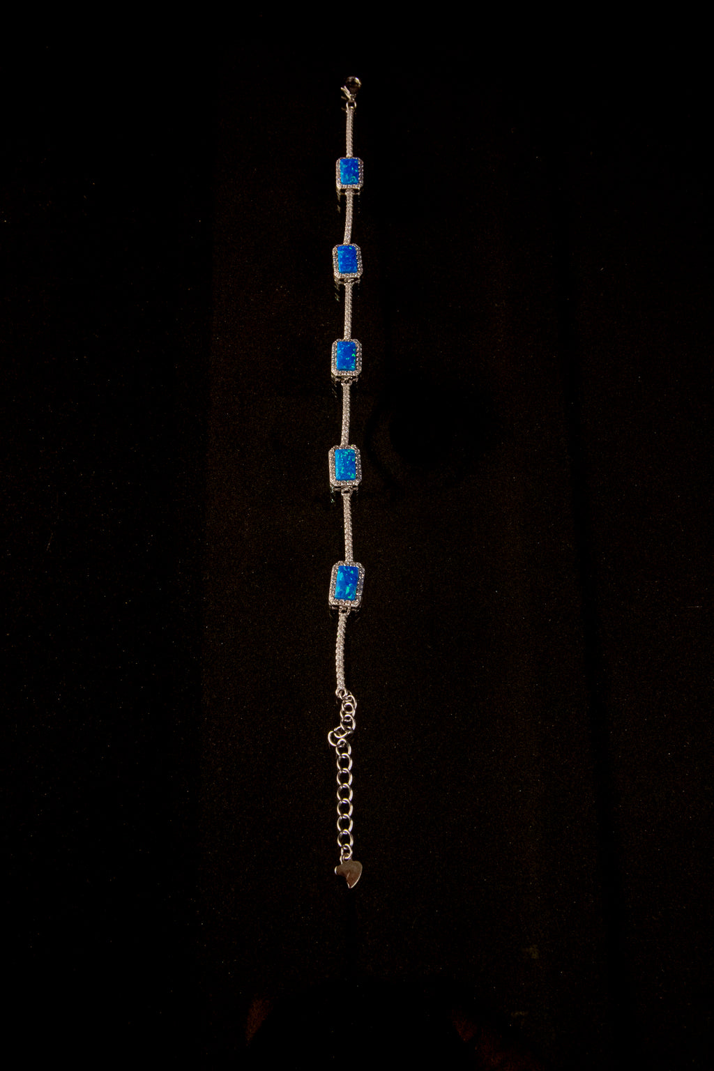 Brazalete De Plata Turca Con 6 Piedras Baguete Turquesa