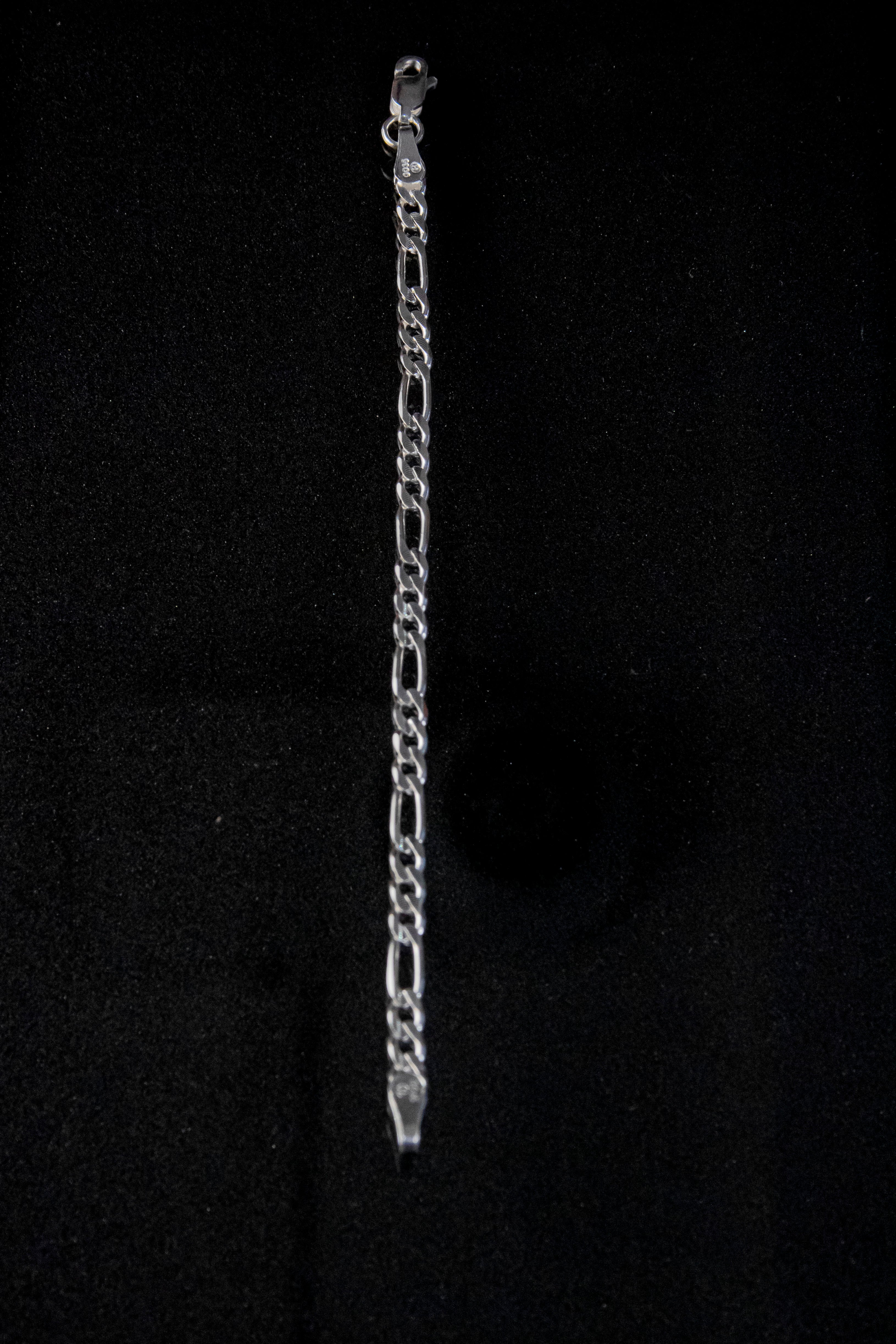 Pulso De Plata Esterlina,  eslabón Cartier Para Niño De 3.8mm x 14cm