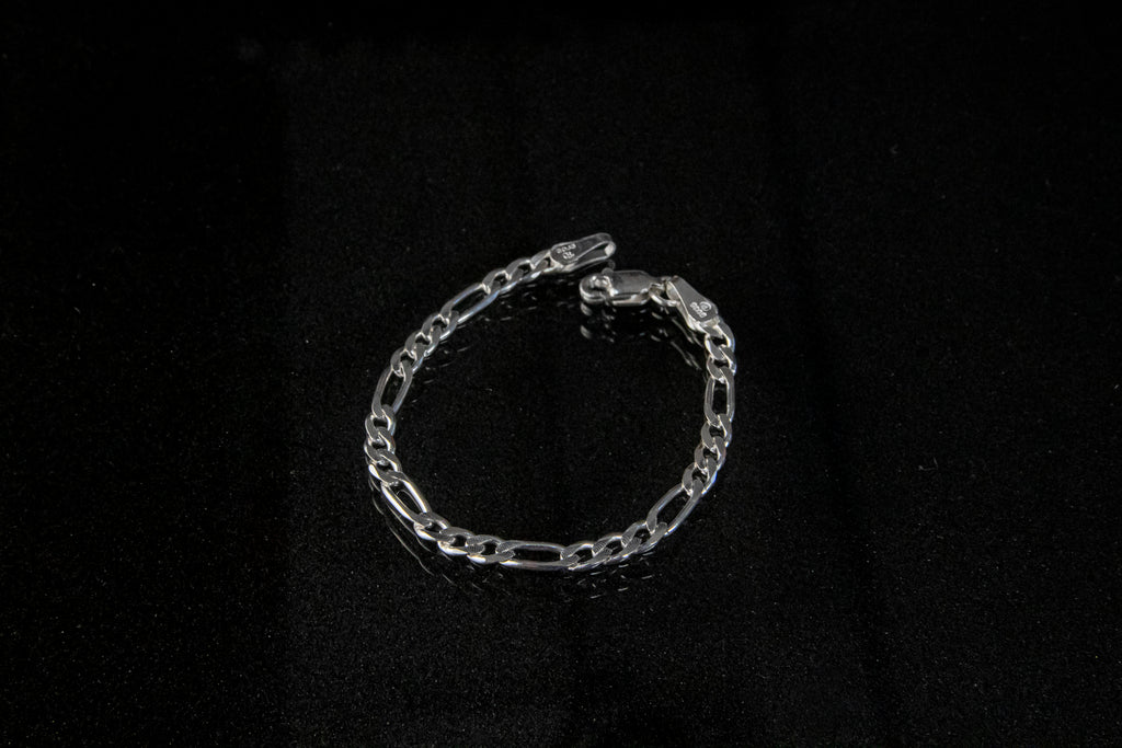Pulso De Plata Esterlina,  eslabón Cartier Para Niño De 3.8mm x 14cm