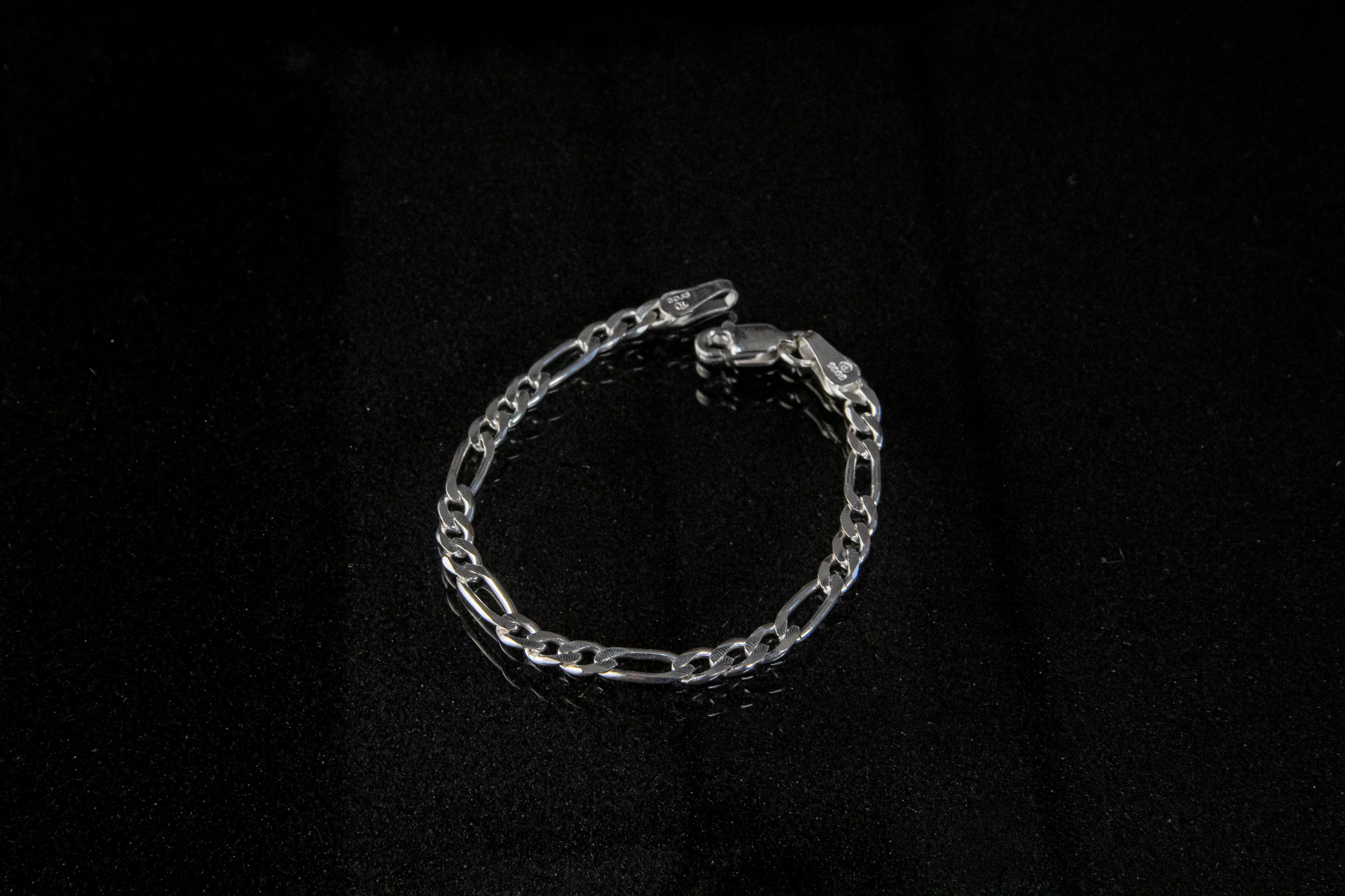 Pulso De Plata Esterlina,  eslabón Cartier Para Niño De 3.8mm x 14cm