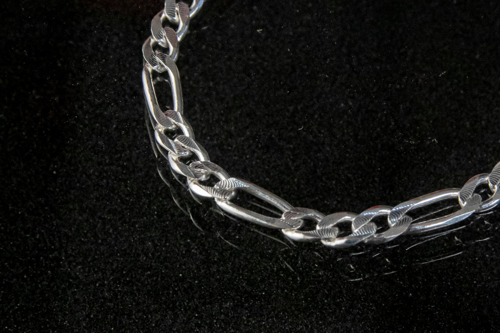 Pulso De Plata Esterlina,  eslabón Cartier Para Niño De 3.8mm x 14cm