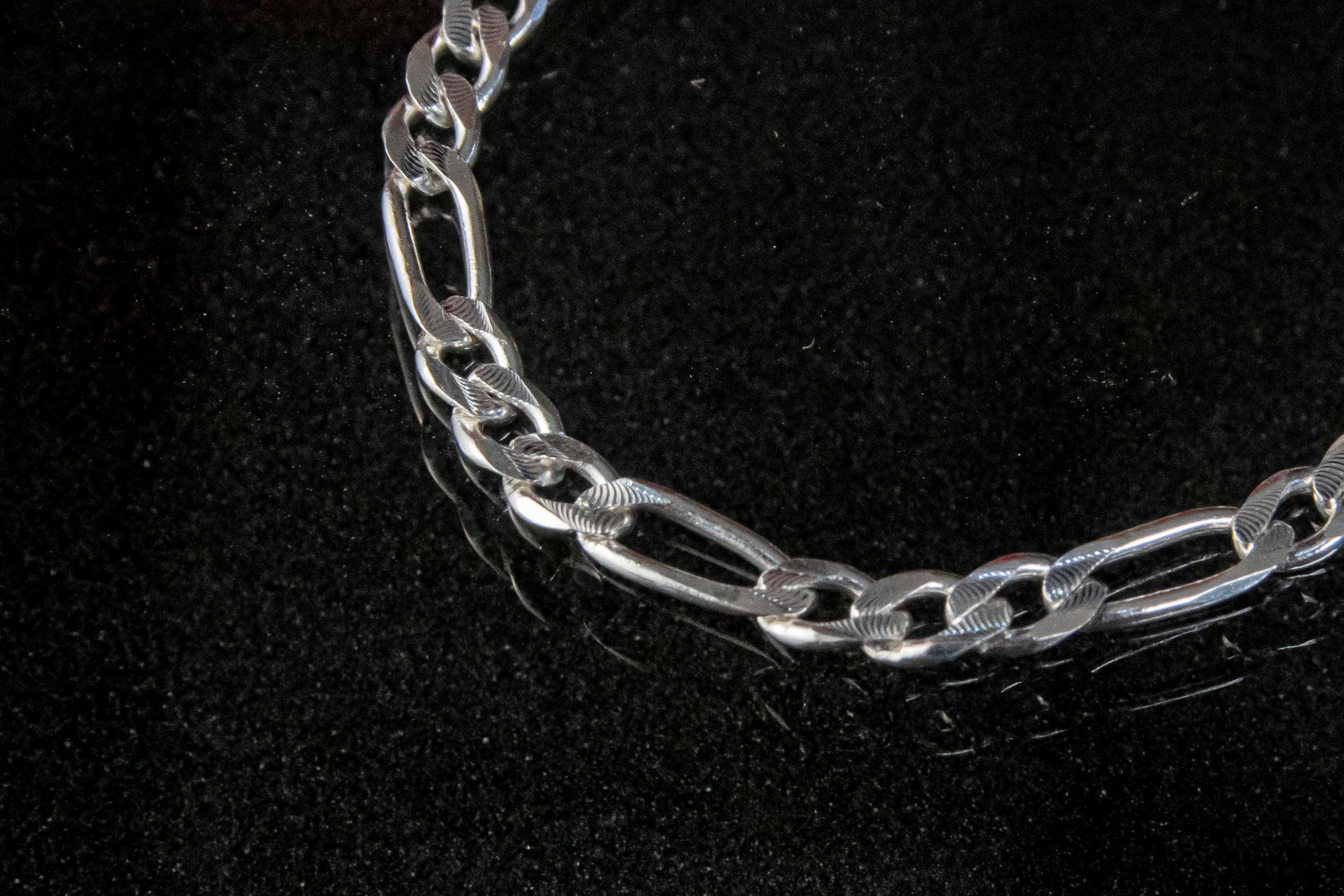 Pulso De Plata Esterlina,  eslabón Cartier Para Niño De 3.8mm x 14cm