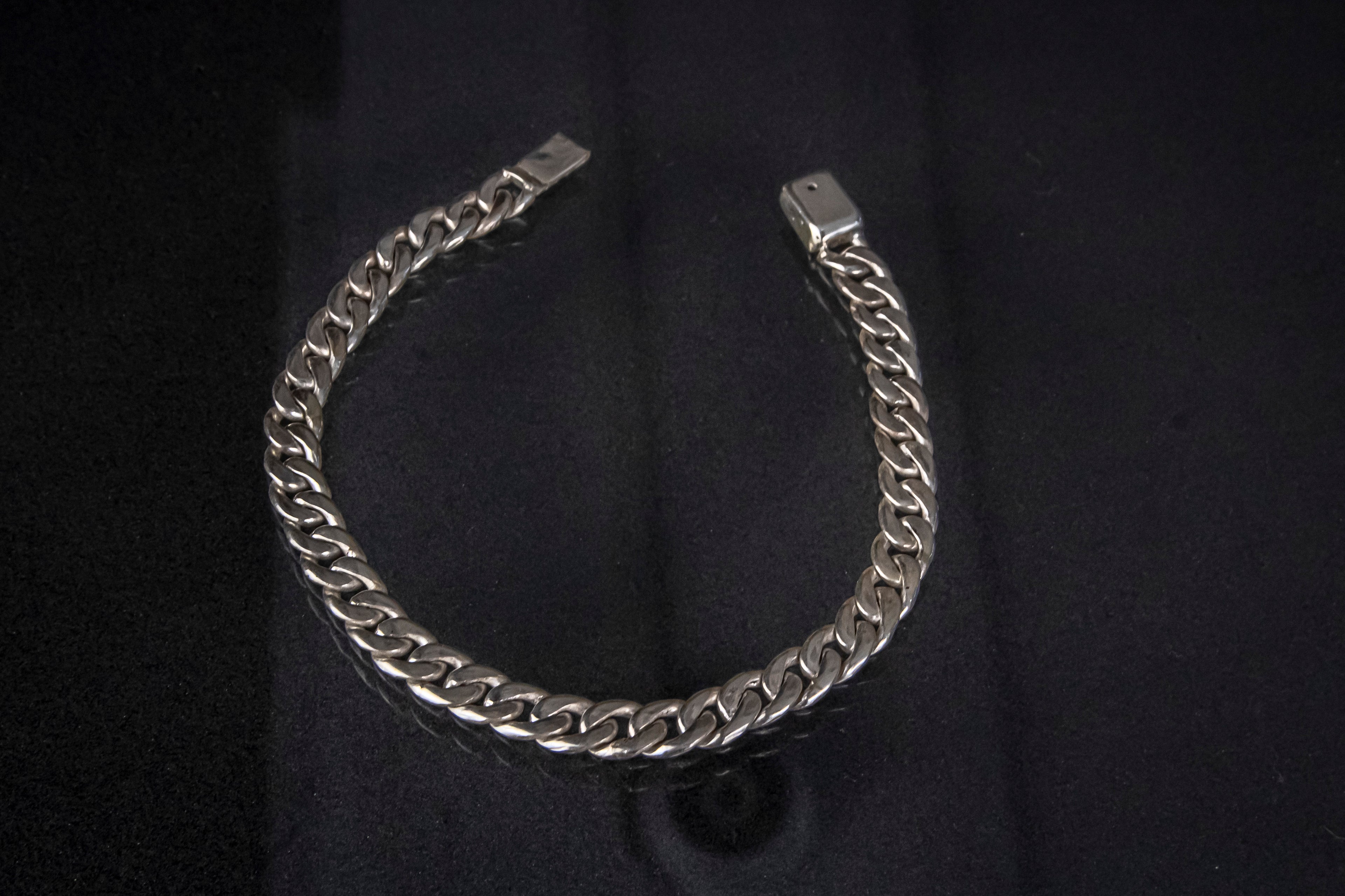 Pulso de Plata Esterlina eslabón Cubano hecho A mano 6mm X 20 cm