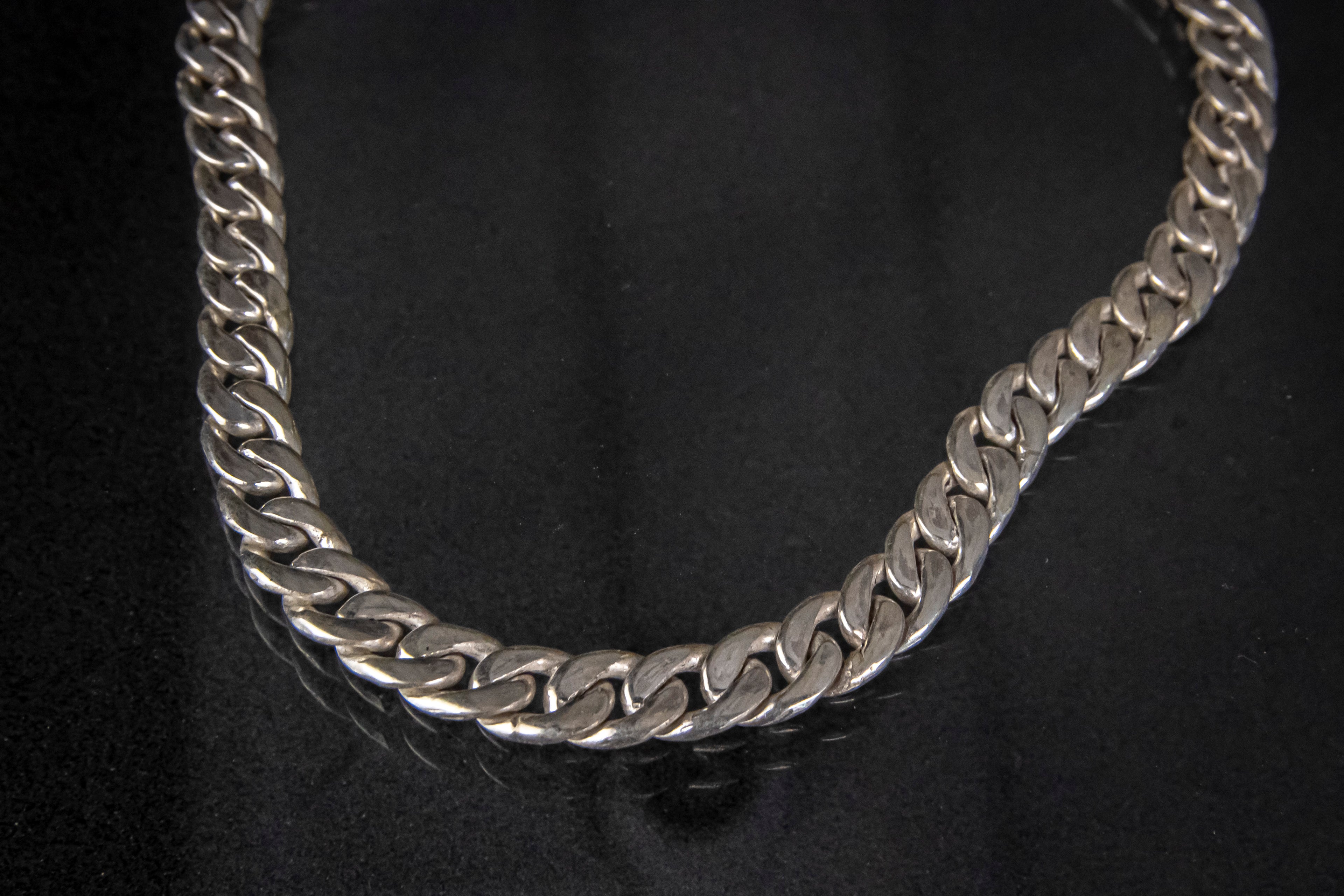 Pulso de Plata Esterlina eslabón Cubano hecho A mano 6mm X 20 cm