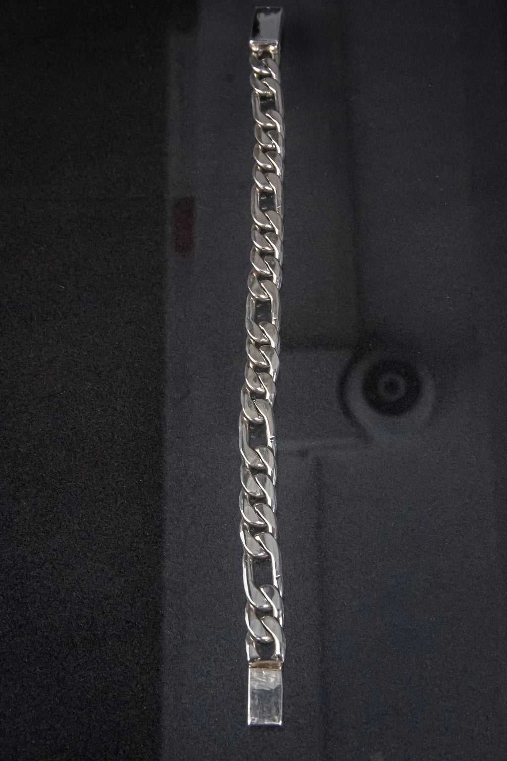 Pulso de Plata Esterlina hecho a Mano Eslabón Cartier 8.5mm X 19 cm