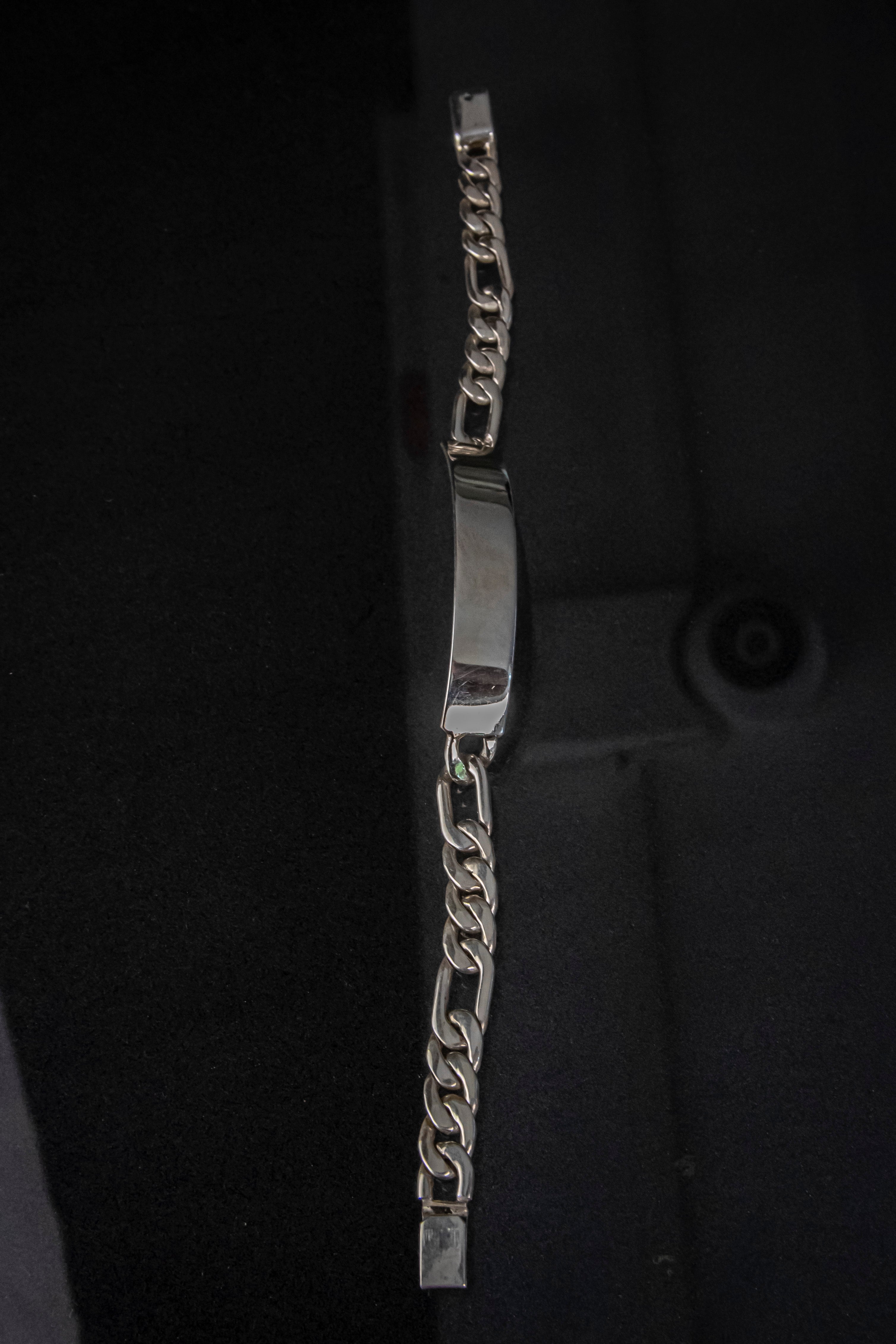 Esclava de Plata Esterlina hecha a mano eslabón cartier 6.9mm x 19.cm